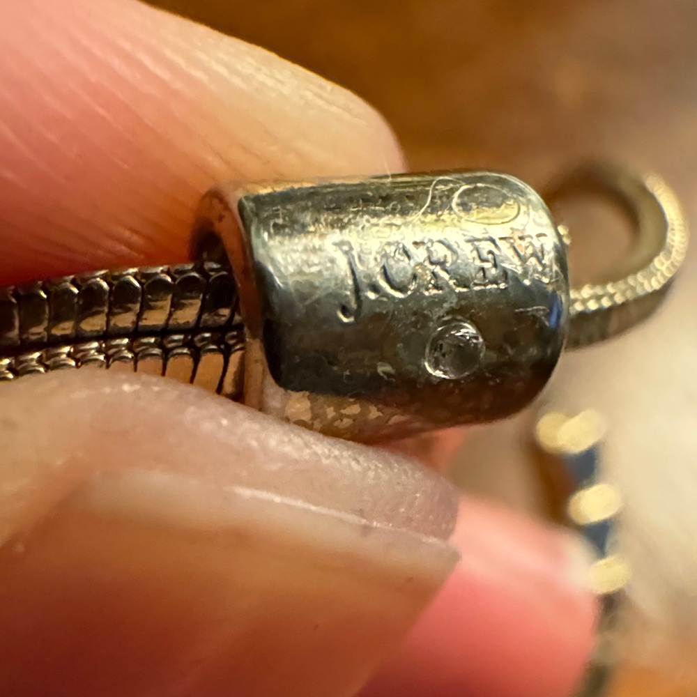 J. Crew Gold Bracelet with Green Stones